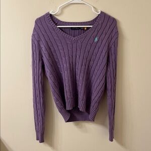 Polo Ralph Lauren Lavender V-Neck Sweater